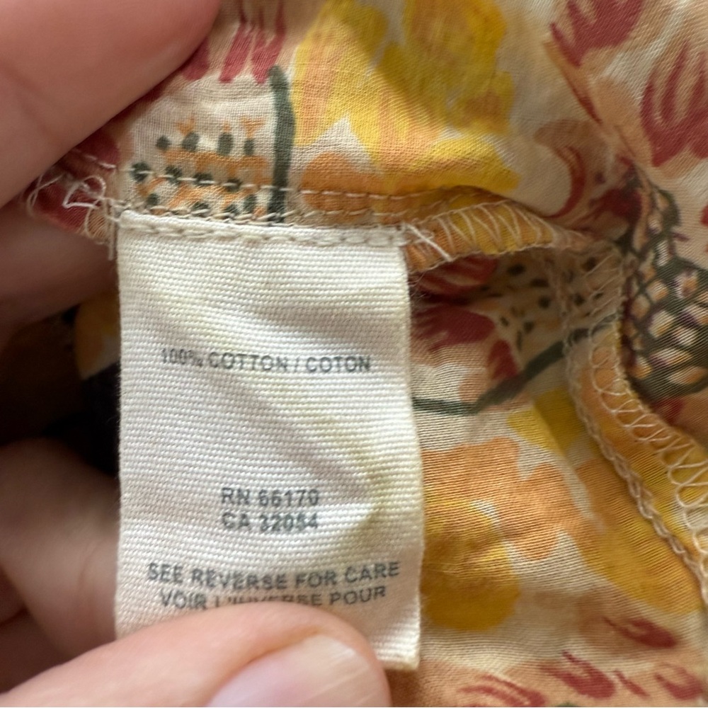 Free People Mustard Yellow Floral Maxi Dress with Black Trim - Picture 8 of 8